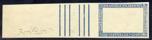 Filiberto Cent. 20 Nr. 226 - Drucknachweis nur des blauen Rahmens auf grüngrauem Papier