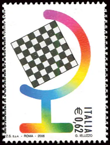 Schach Turin 2006 Euro 0,62 Sorten verschobene Verzahnung - Schriftzug ist nicht zu lesen