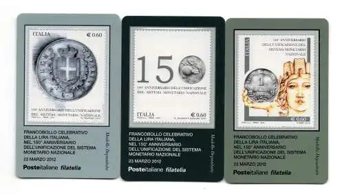 Italienische Lira Philatelica-Karte - komplette Serie