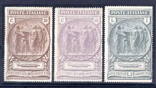 Schwarze Hemden die komplette MNH Serie