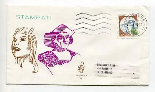Italien 1992 Portofehler auf FDC Venetia Umschlag