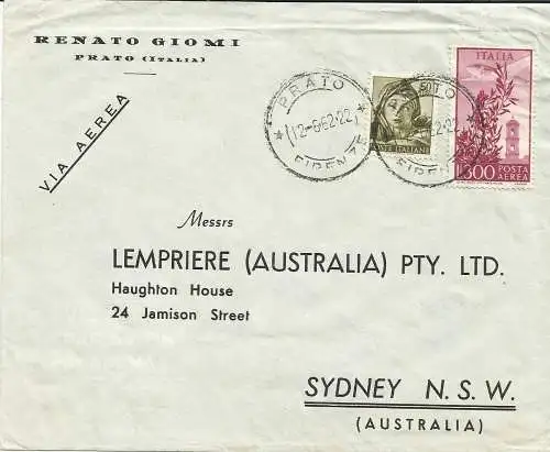 Luftpost Kapitol L. 300 auf Umschlag für Australien