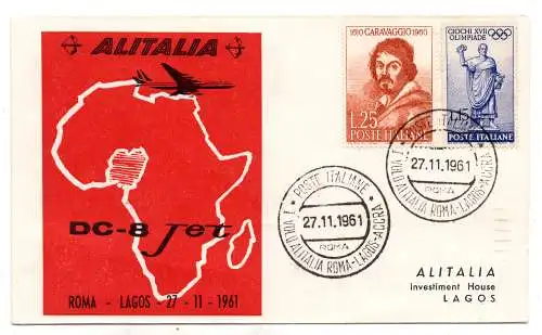 Alitalia Erstflug Rom-Lagos vom 27.11.61