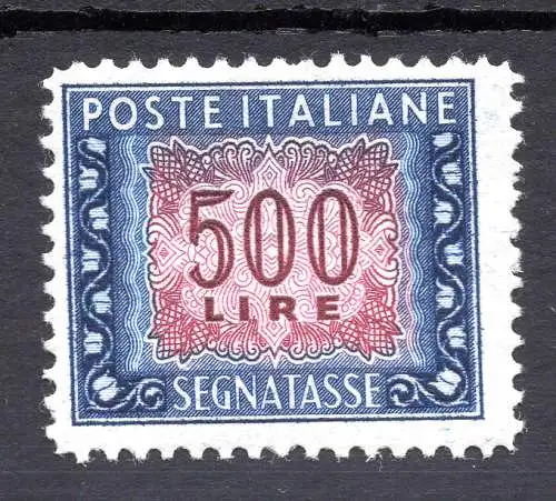 Segnatasse Lire 500 n. 110/I Verzahnung 13 1/4 x 13 1/4