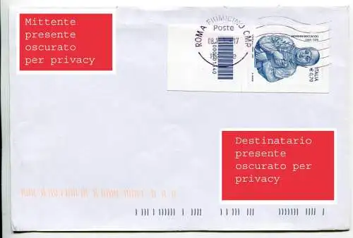Giovanni Boccaccio mit isoliertem Barcode auf Umschlag