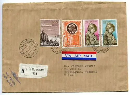 Luftpost Kuppel Lire 500 + Zusatz + Espresso auf Umschlag