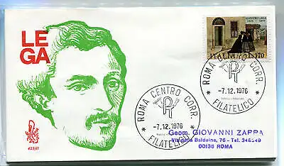 Italia FDC Venetia 1976 S. Liga nach Italien gereist