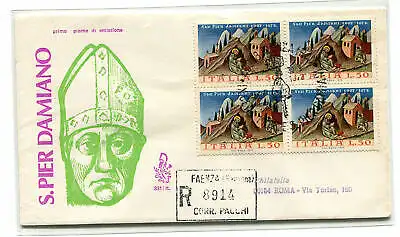 Italien FDC Venetia 1972 San Pier Damiano Viertelreise Racc. für Italien