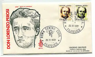 Italien FDC Venetia 1972 Perosi reiste nach Italien 1062