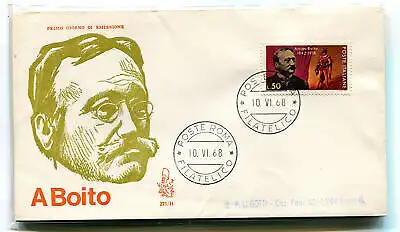 Italien FDC Venetia 1968 Boito reiste nach Italien 836