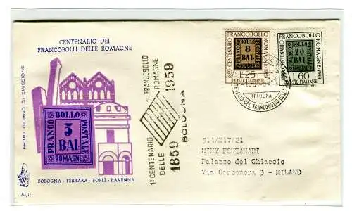 Italien FDC Venedig 1959 Hundertjahrfeier der Romagna nicht gereist