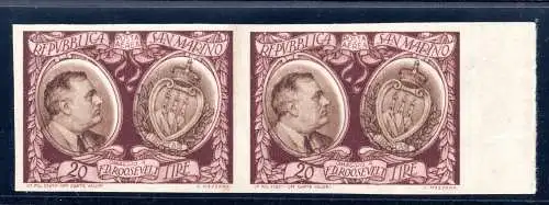 Roosevelt Lire 20 P.A. n. 64b ungezähntes Paar - MNH