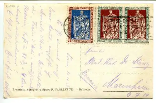 Filiberto Cent. 30 gezackte 13,3/4 Paar auf Postkarte