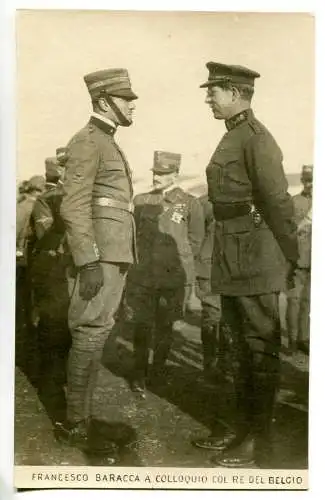 Baracke - Fotokarte des Piloten im Gespräch mit dem König