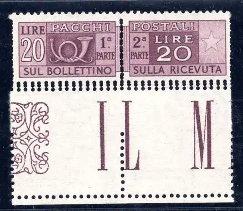 Postpakete Lire 20 Sorten Dreifachverzahnung