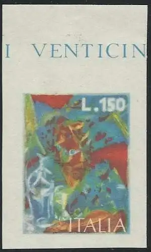 Arte '76 Lire 150 Boccioni ungezähnter Proof ohne Schwarzdruck