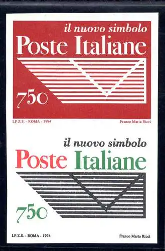 Poste Italiane Neues ungezähntes Sortensymbol