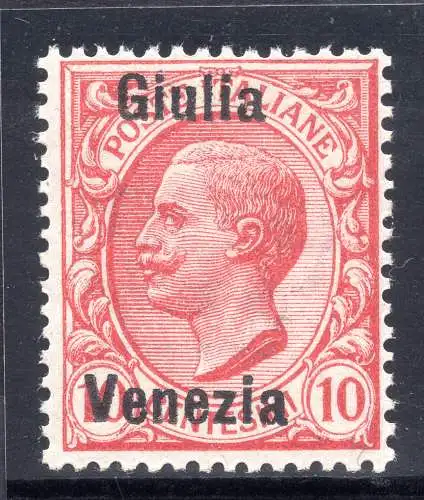 Venezia Giulia - Leoni Cent. 10 Aufdrucke Giulia Venezia