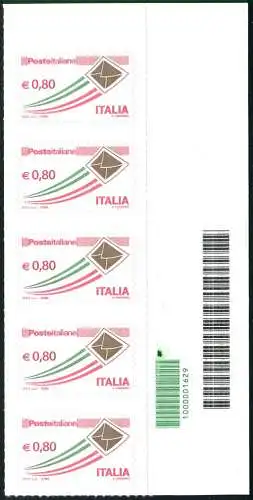 Italienische Post Euro 0,80 Barcode Sorte