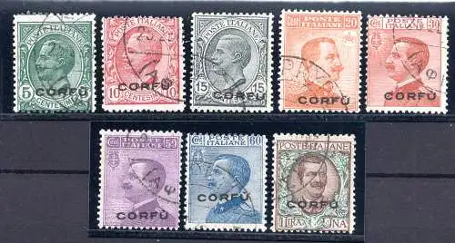 1923 Korfu Italienische Militärbesetzung Nr. 1/8 Serie gebraucht