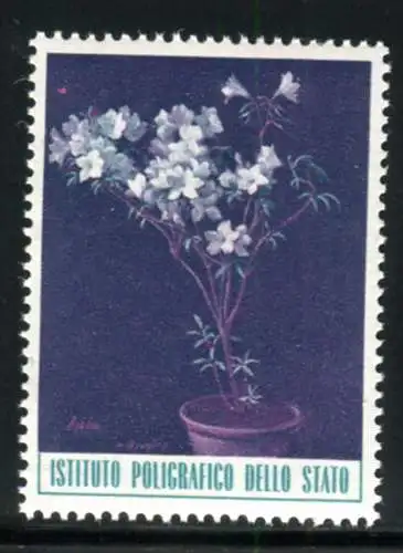 Flora - Violett und Grün gedruckter Proof, der 1966 von Polygraphic erstellt wurde