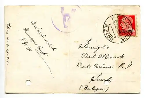 Ionische Inseln - Kaiserliche Briefmarke 20.Jh. überdruckt Ansichtskarte