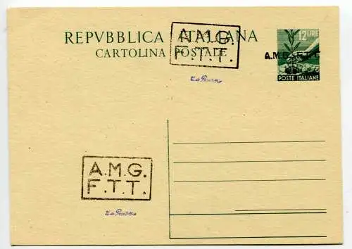 TriestA-C.P.L.12 Democratica n.C3B (obenA+B) Doppelsorte AufdruckB