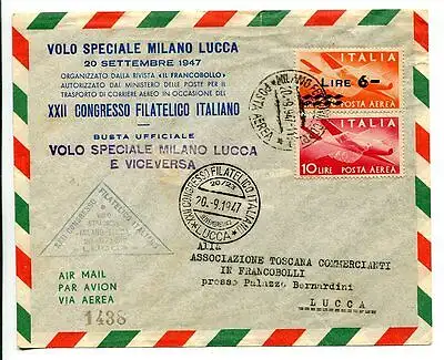 Sonderflug Mailand/Lucca vom 20.9.47