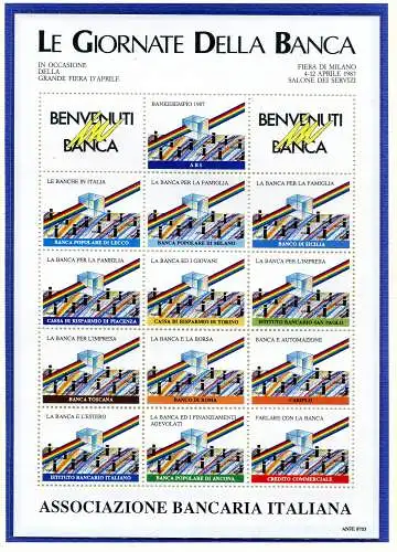 Erinnerungsbogen Associazione Bancaria Italiana 1987