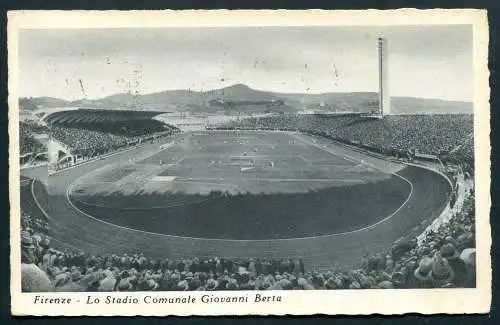 Fußball Florenz - Postkarte vom Stadio Comunale Giovanni Berta