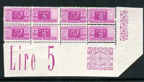 Postpakete Lire 5 Sorten Doppelverzahnung