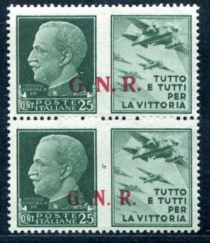 KriegspropagandaGNR Cent.25 Luftfahrt Aufdruck II und III Typ