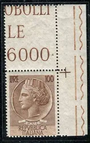 Siracusana Lire 100 stelle II dent. 13,1/4 kaum sichtbares Wasserzeichen