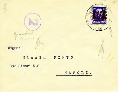 Napoli Occ. Alliierte - Cent. 50 Doppelaufdrucke