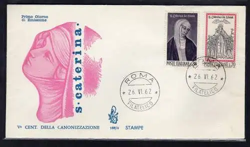 Italien FDC Venetia 1962 Santa Caterina nicht gereist