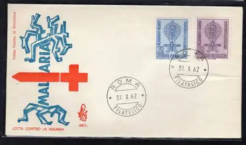 Italien FDC Venetia 1962 Kampf gegen Malaria nicht gereist