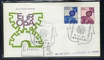 Italien FDC Venetia 1967 Europa gereist Racc. für Italien