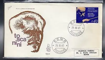 Italien FDC Venetia 1967 Toscanini reiste nach Italien 739