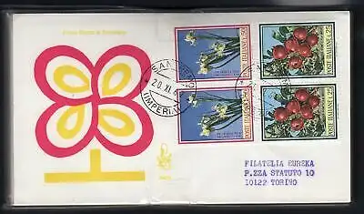 Italien FDC Venetia 1967 Flora Paar reiste nach Italien