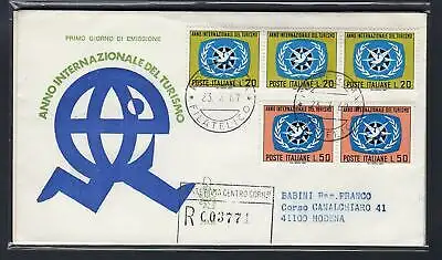 Italien FDC Venetia 1967 Jahr Tourismus gereist Racc. für Italien