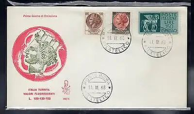 Italien FDC Venetia 1968 Siracusana + Espresso nicht gereist