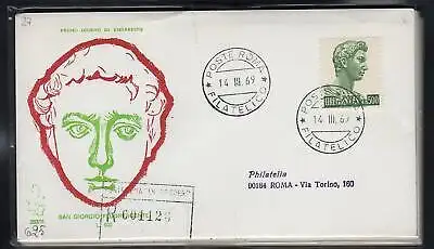 Italien FDC Venetia 1969 San Giorgio 500 gereist Racc. für Italien 875