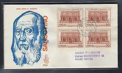 Italien FDC Venetia 1970 Sansovino Viertelreise Racc. für Italien