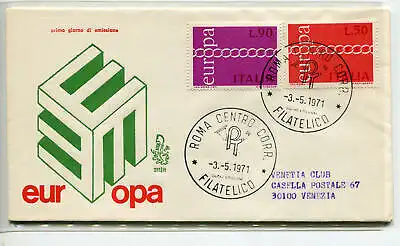 Italien FDC Venetia 1971 Europa reiste nach Italien