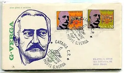 Italien FDC Venetia 1972 Stab reiste nach Italien