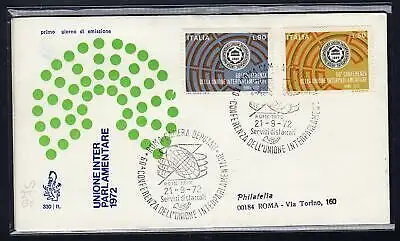 Italien FDC Venetia 1972 Interparlamentarische Union reiste nach Italien 1030