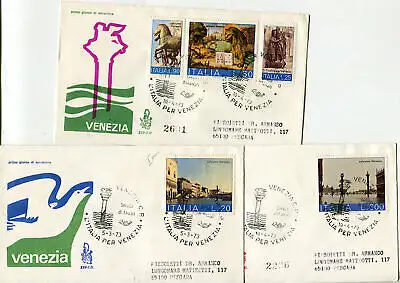 Italien FDC Venetia 1973 Salviamo Venezia reiste nach Italien