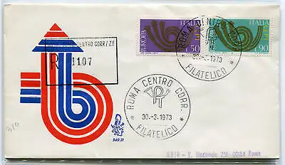 Italien FDC Venetia 1973 Europa gereist Racc. für Italien