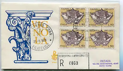 Italien FDC Venetia 1973 Vignola Viertelreise nach Italien