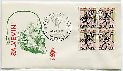 Italien FDC Venetia 1973 Salvemini Viertel nicht gereist